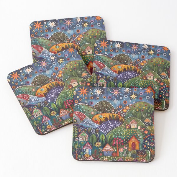 Item preview, Polka Dot Hillside Village designed and sold by Neika Shimm Designs.