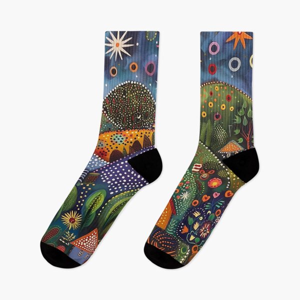 Artikelvorschau, Gepunktetes Bergdorf entworfen und verkauft von Neika Shimm Designs.