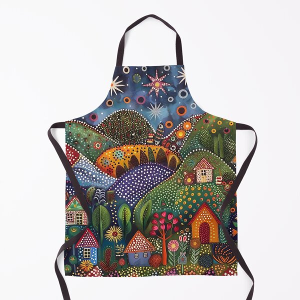 Item preview, Polka Dot Hillside Village designed and sold by Neika Shimm Designs.