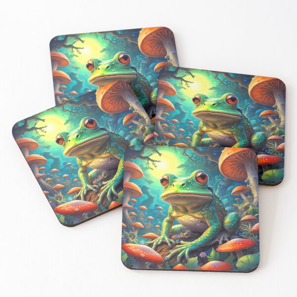 Item preview, Cute Mushroom Melodies: Whimsical Frog Art designed and sold by FocusedArt.