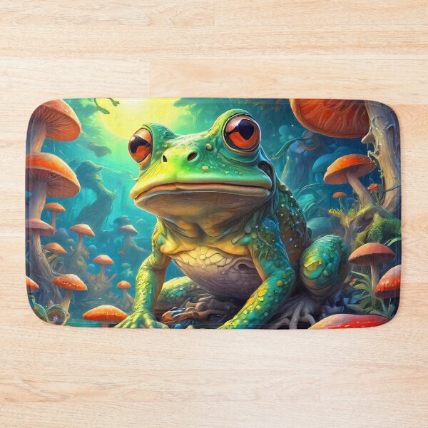 Item preview, Cute Mushroom Melodies: Whimsical Frog Art designed and sold by FocusedArt.