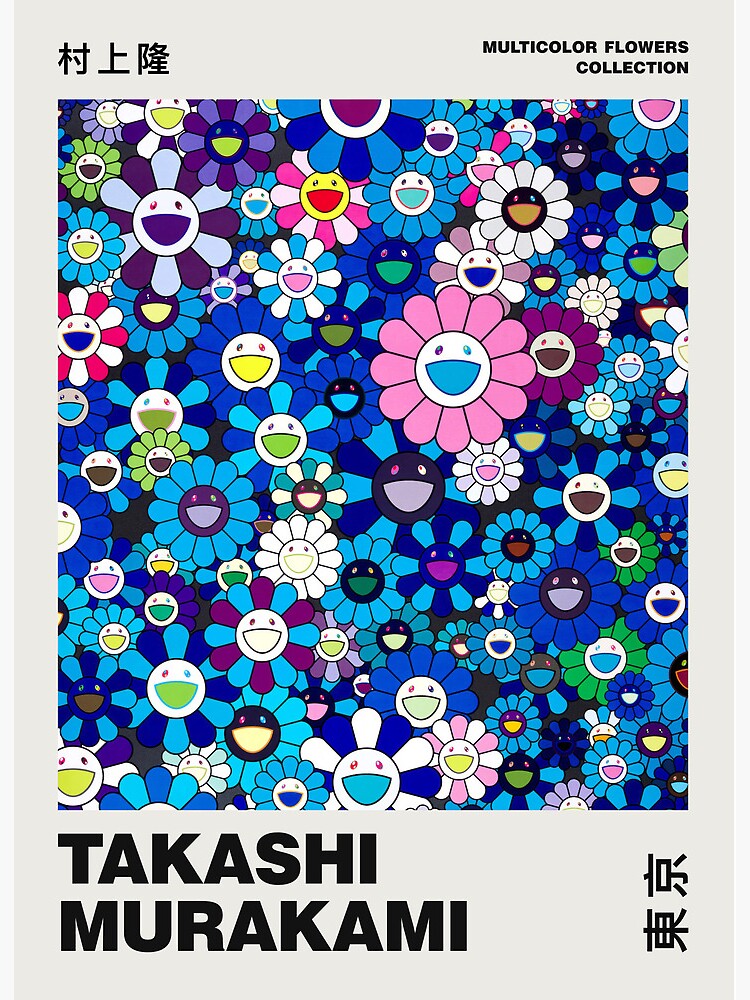 Takashi Murakami Blue Flowers Art Prints Hypebeast Kaws