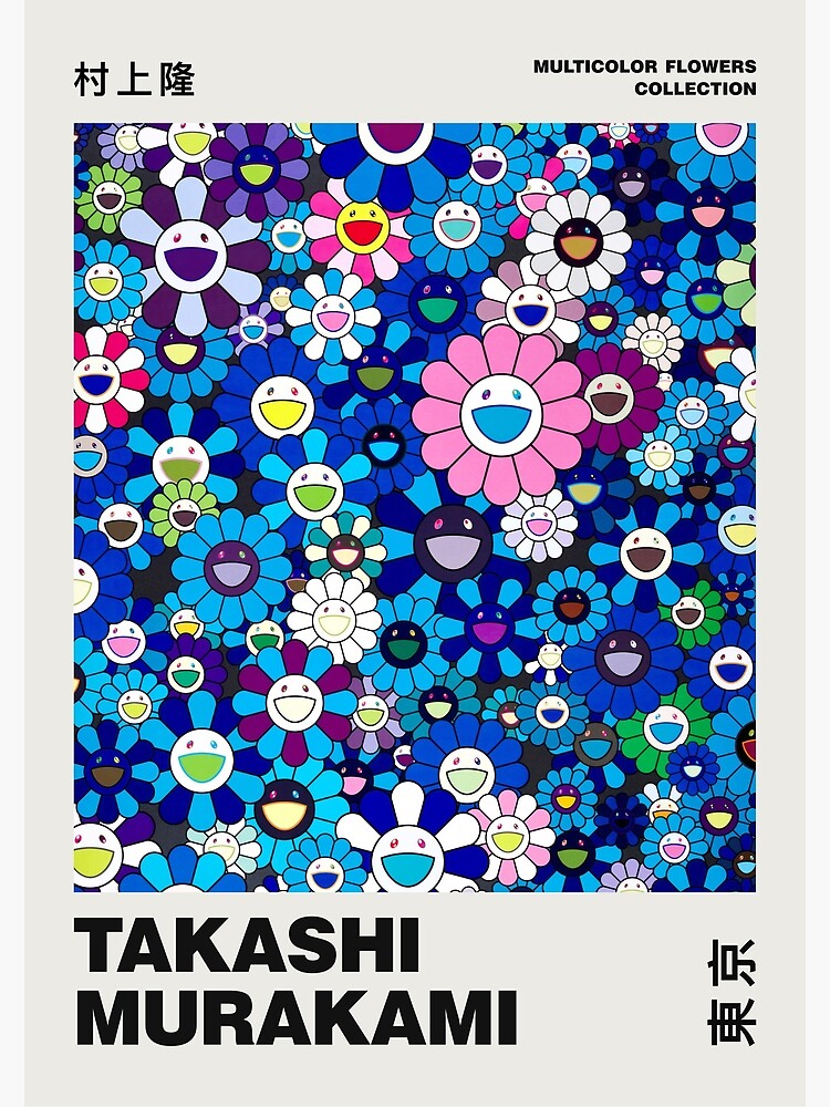 Takashi Murakami Blaue Blumen Kunstdrucke Hypebeast Kaws Supreme Stretware  Poster Japan Manga Bunte Kissenkunst | Poster