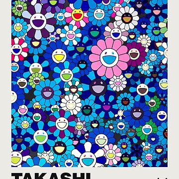 原画『flower, j'.』 Takashi Murakami Blue Flowers Art Prints Hypebeast Kaws