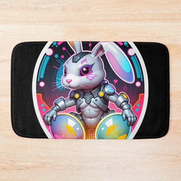 Item preview, Cool Cyberpunk Cyborg Rabbit designed and sold by TheArtOfPat.