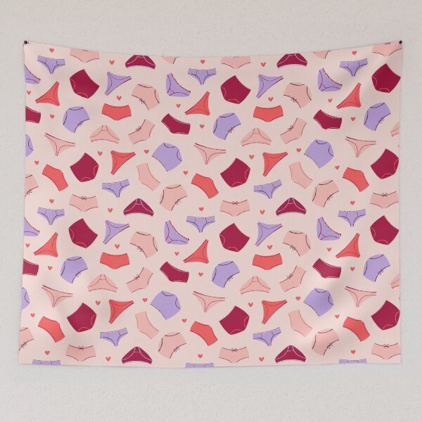 Item preview, Cute Feminine Underwear Pattern, Undies and Panties with Hearts designed and sold by Romi Martinez.
