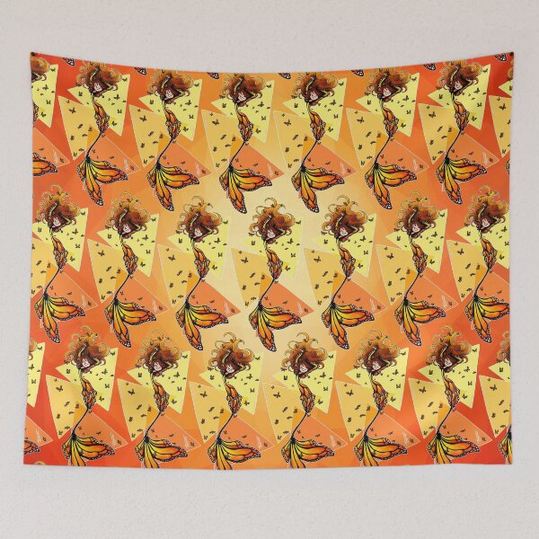Item preview, Orange Butterfly Mermaid designed and sold by AnimationPixie.
