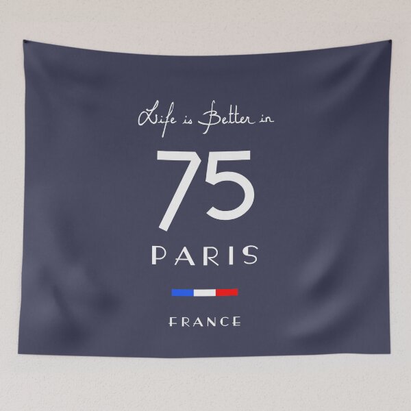 Item preview, Life is better in PARIS Number 75 France  designed and sold by frenchsalsa.