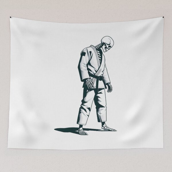 Item preview, BJJ Skeleton Art: Brazilian Jiu Jitsu Grappling Masterpiece designed and sold by Martial-Art-23.