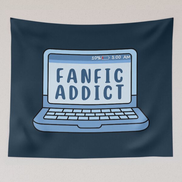Item preview, Fanfic Addict - Blue Laptop designed and sold by Neadoodles.