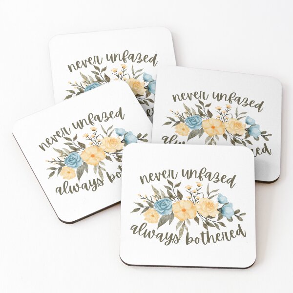 Item preview, Never Unfazed Always Bothered Watercolor Floral Design Anxiety ADHD designed and sold by BrellieArts.