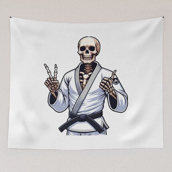 Item preview, Cool BJJ Skeleton Illustration: Brazilian Jiu Jitsu Style designed and sold by Martial-Art-23.