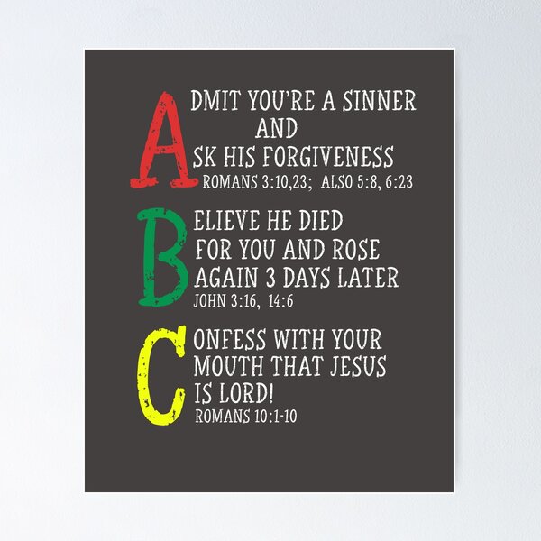 Item preview, The ABC's of Salvation designed and sold by NanaGeezerMerch.