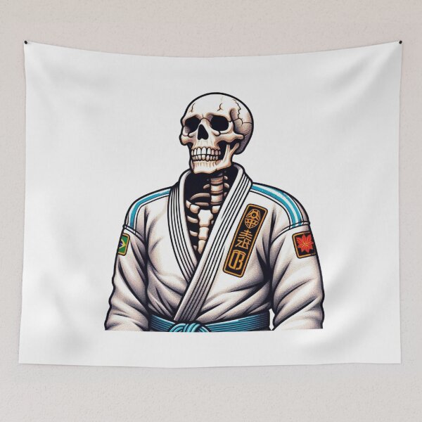 Item preview, BJJ Skeleton Champion: Unique Brazilian Jiu Jitsu Artwork designed and sold by Martial-Art-23.