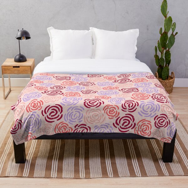 Item preview, Coquette Floral Pattern, Abstract Rose Garden in Lavender, Pink and Coral designed and sold by Romi Martinez.