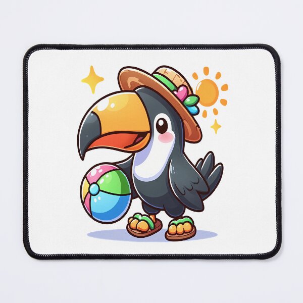 Item preview, Kawaii Toucan With Flip Flops designed and sold by Ella_Sketch.