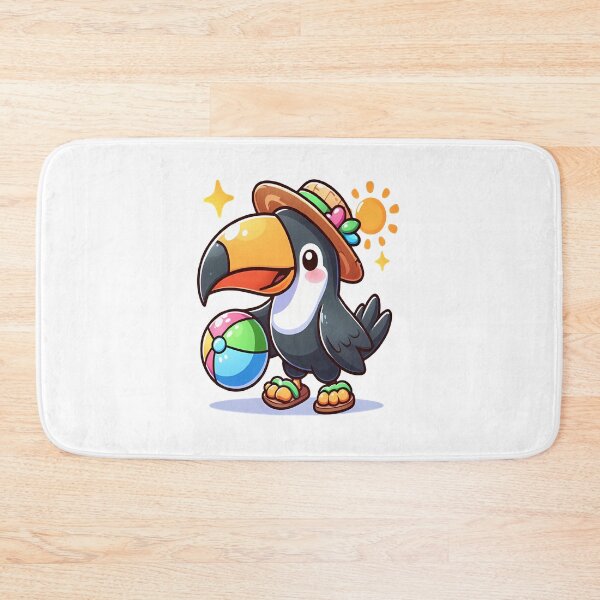 Item preview, Kawaii Toucan With Flip Flops designed and sold by Ella_Sketch.