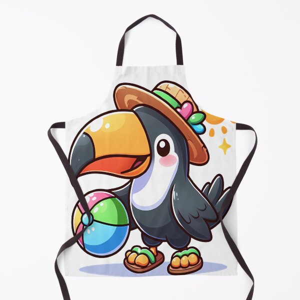 Item preview, Kawaii Toucan With Flip Flops designed and sold by Ella_Sketch.