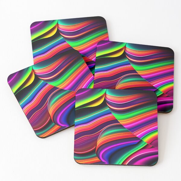 Item preview, Abstract Neon Wavy Pattern designed and sold by calibrit.
