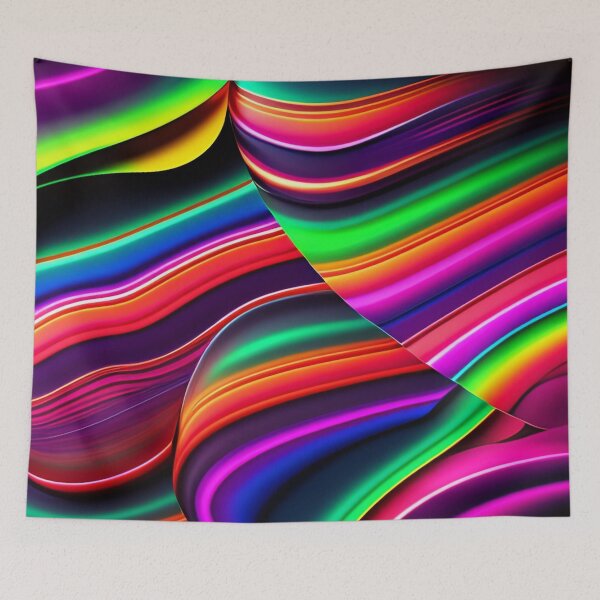Item preview, Abstract Neon Wavy Pattern designed and sold by calibrit.