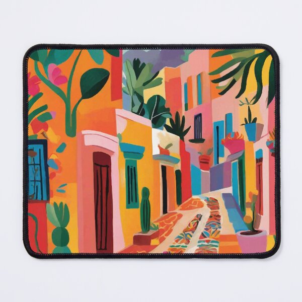 Item preview, Vibrant colorful mexican street designed and sold by PalmitoDecor.