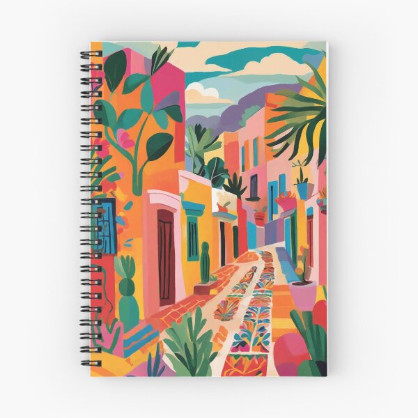Item preview, Vibrant colorful mexican street designed and sold by PalmitoDecor.