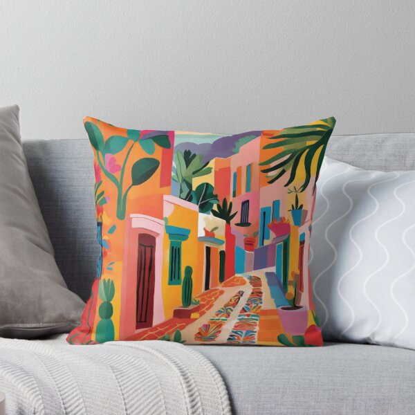 Item preview, Vibrant colorful mexican street designed and sold by PalmitoDecor.