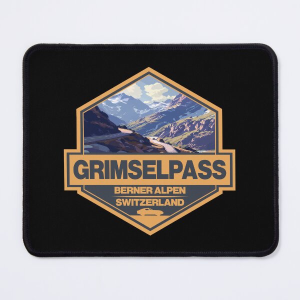 Item preview, Grimsel Pass Switzerland Travel Art Badge designed and sold by KrisSidDesigns.