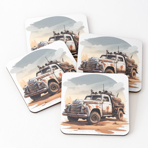 Item preview, Old Truck in a Post-Apocalyptic Desert designed and sold by Brasuca's Art.