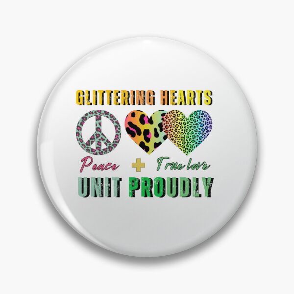 Item preview, Glittering Heart Unit Proudly, Pride Month Rainbow Gradient and Leopard Skin Design for Couple, Lovers, and Family designed and sold by Raise2Shine.