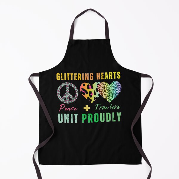 Item preview, Glittering Heart Unit Proudly, Pride Month Rainbow Gradient and Leopard Skin Design for Couple, Lovers, and Family designed and sold by Raise2Shine.