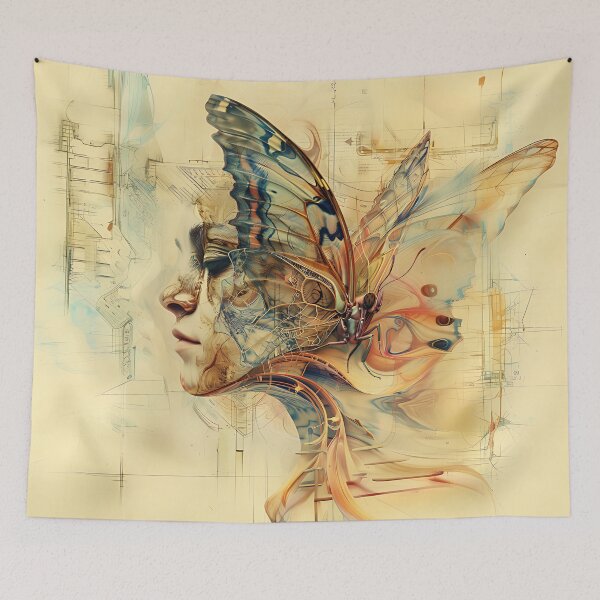 Item preview, Abstract  Butterfly Woman Art designed and sold by Obsidian Ink by Wilshire.