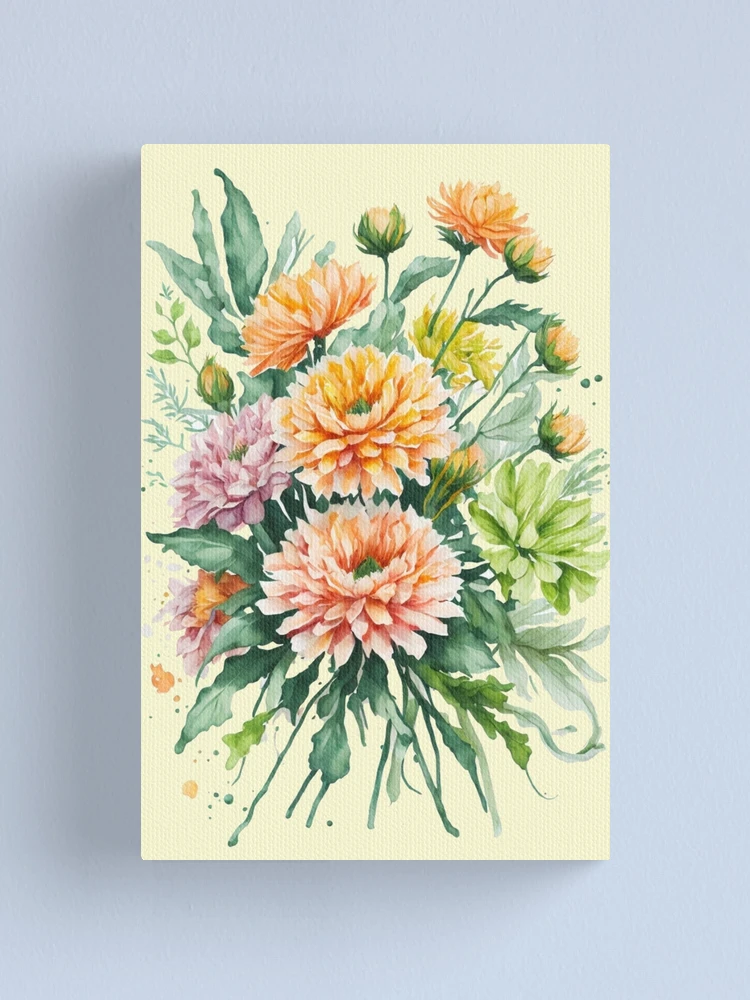 Thumbnail 1 of 3, Canvas Print, Spring Flowers designed and sold by Rislam.