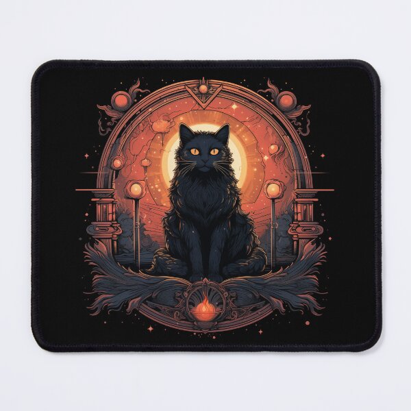 Item preview, Magical Witch's Familiar - Fancy Black Cat Design designed and sold by ArtstyleAlchemy.