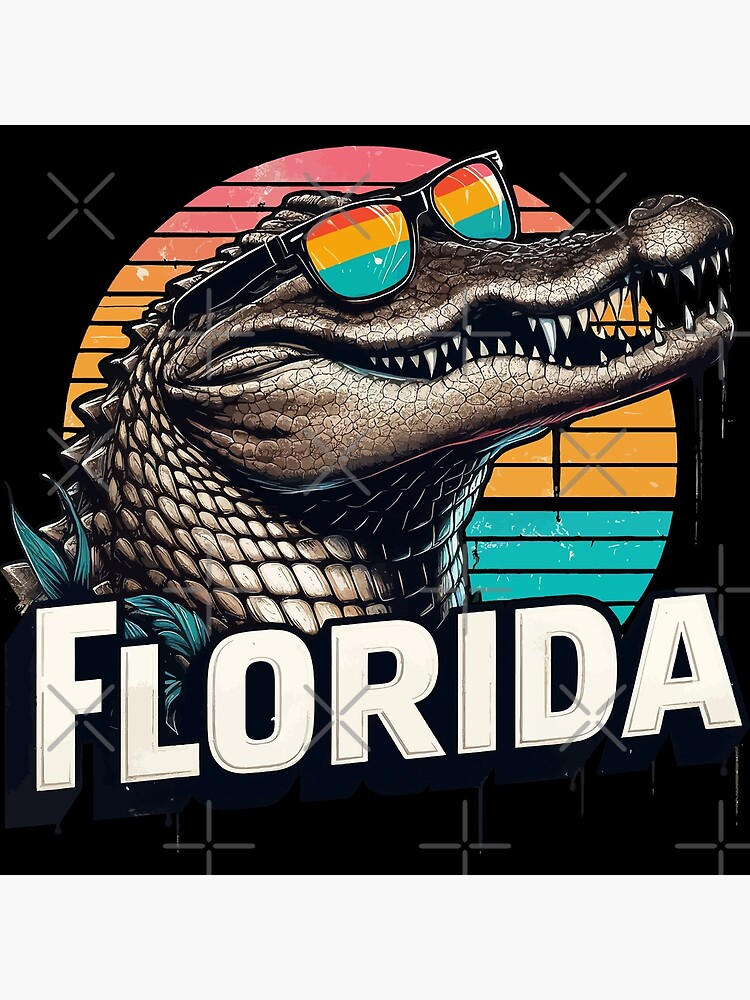 Vintage Gators Sunglasses Retro Florida Funny Alligator In