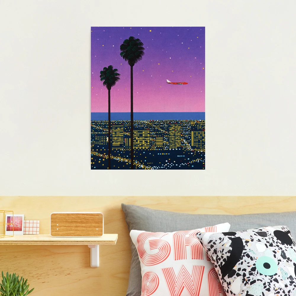 Hiroshi Nagai Down Town Sunset city pop Purple exhibitionvaporwave