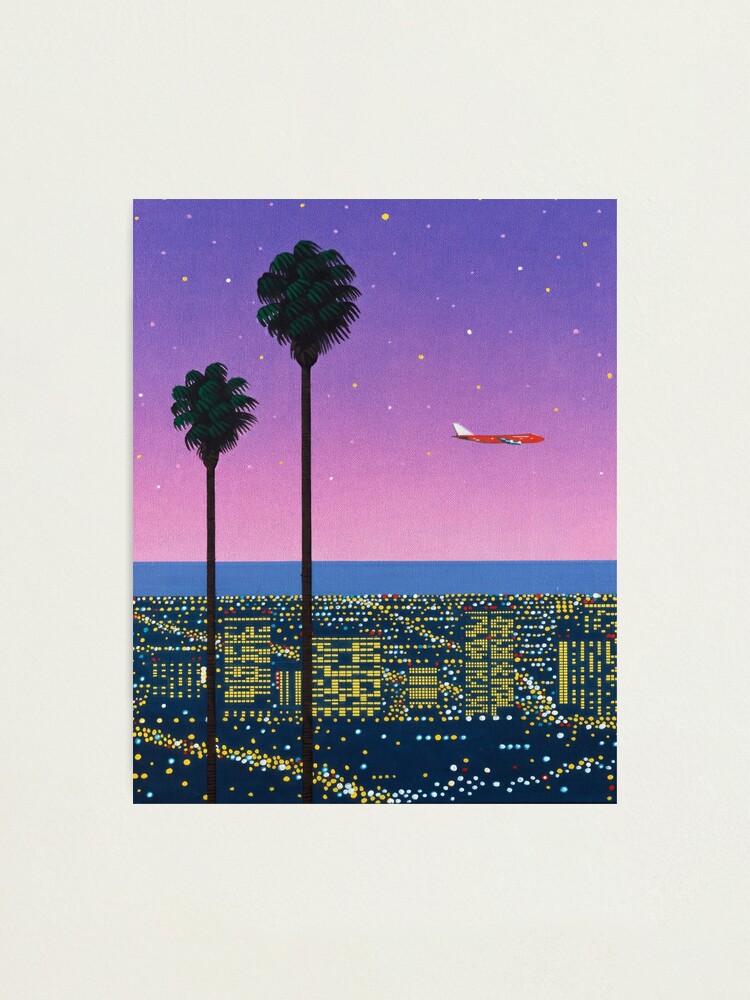 Hiroshi Nagai Down Town Sunset city pop Purple exhibitionvaporwave