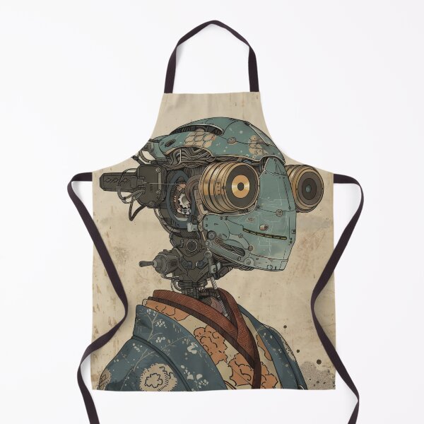 Item preview, Robot in Traditional Kimono Sci-Fi Art Print designed and sold by Retrocranio.