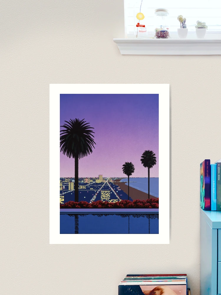Hiroshi Nagai Down Town Sunset city pop Purple exhibitionvaporwave