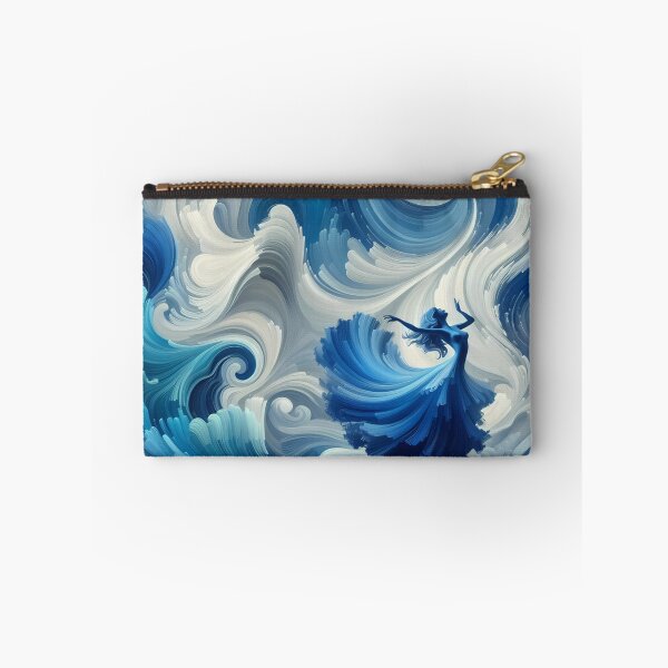Item preview,  Dusk Amidst Swirling Blue and White Abstract Waves designed and sold by aminz4.