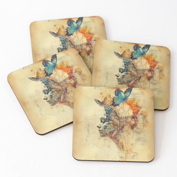 Item preview, Abstract  Butterfly Woman Art designed and sold by Obsidian Ink by Wilshire.