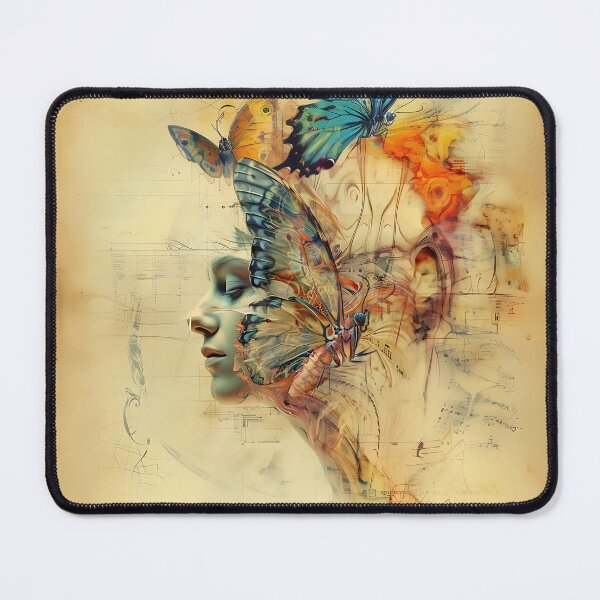 Item preview, Abstract Butterfly Woman Art designed and sold by Obsidian Ink by Wilshire.