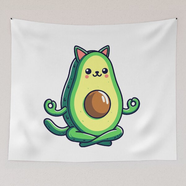 Item preview, Avocado Yoga Cat designed and sold by Designowner.