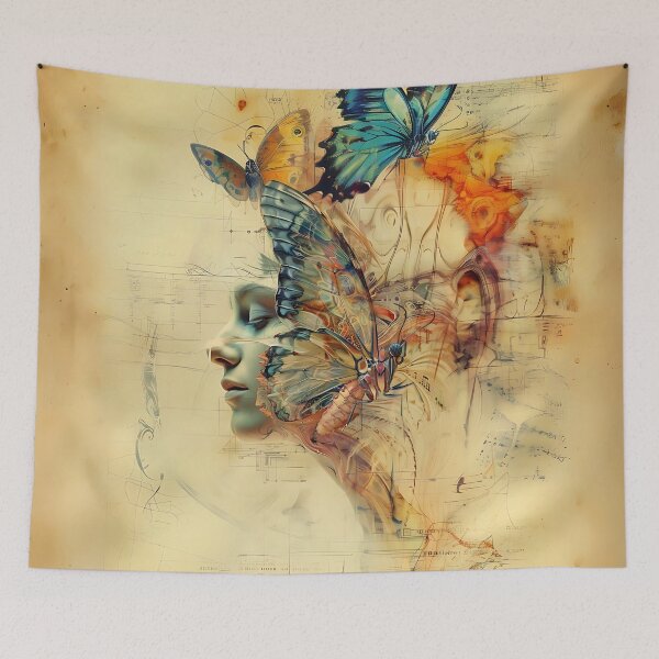 Item preview, Abstract  Butterfly Woman Art designed and sold by Obsidian Ink by Wilshire.