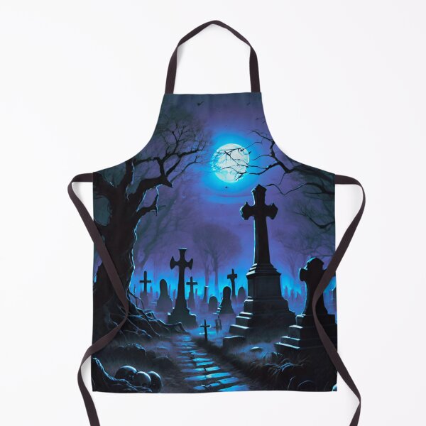 Item preview, Haunted Night: Spooky Graveyard Blue and Purple Moonlight designed and sold by GrizzlyCollective.