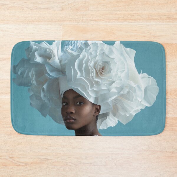 Item preview, Elegant Woman with Intricate Floral Headpiece Art Print designed and sold by Retrocranio.
