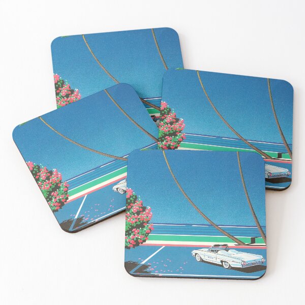 Item preview, Hiroshi Nagai city pop Vintage Car coastal vibes city vaporwave tokyo 80s 90s japanese pop art manga art designed and sold by Nicodemuss.