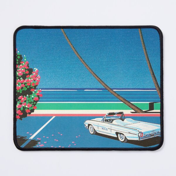 Item preview, Hiroshi Nagai city pop Vintage Car coastal vibes city vaporwave tokyo 80s 90s japanese pop art manga art designed and sold by Nicodemuss.