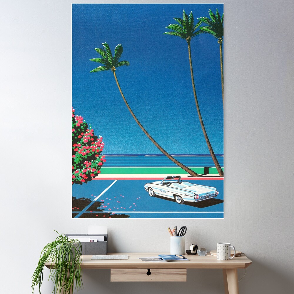 Hiroshi Nagai city pop Vintage Car coastal vibes city vaporwave