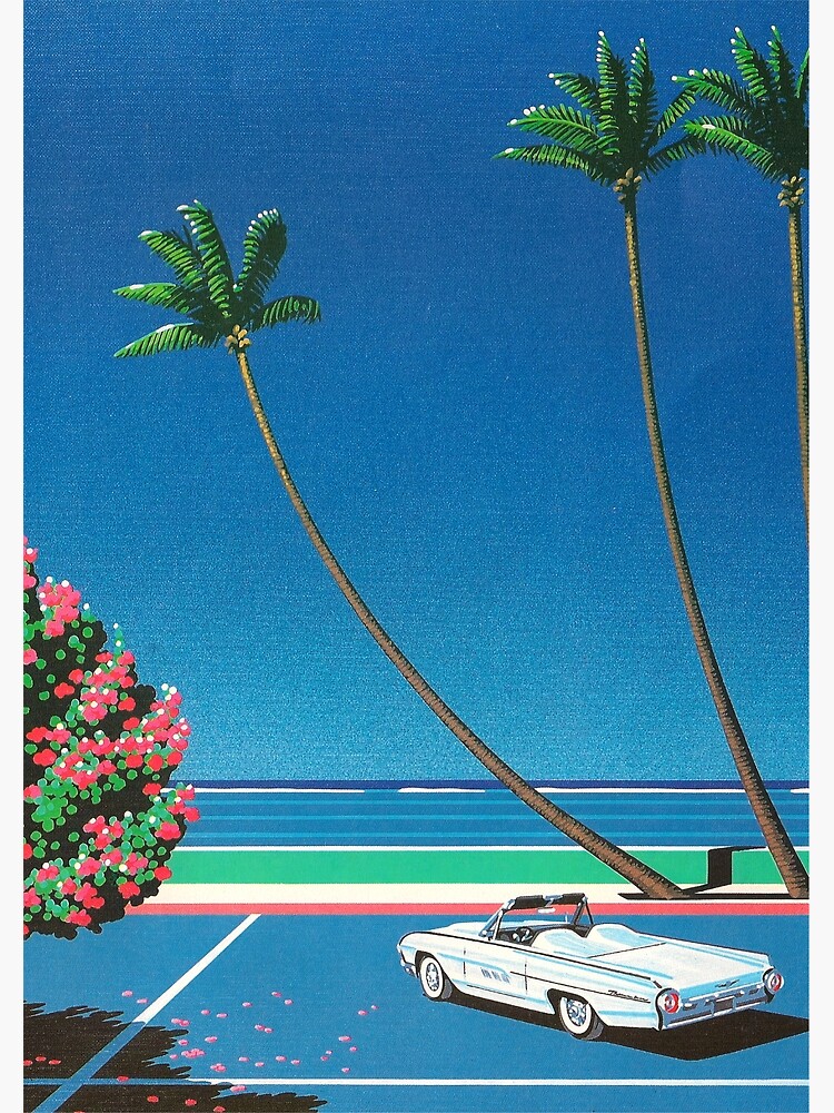 Hiroshi Nagai city pop Vintage Car coastal vibes city vaporwave